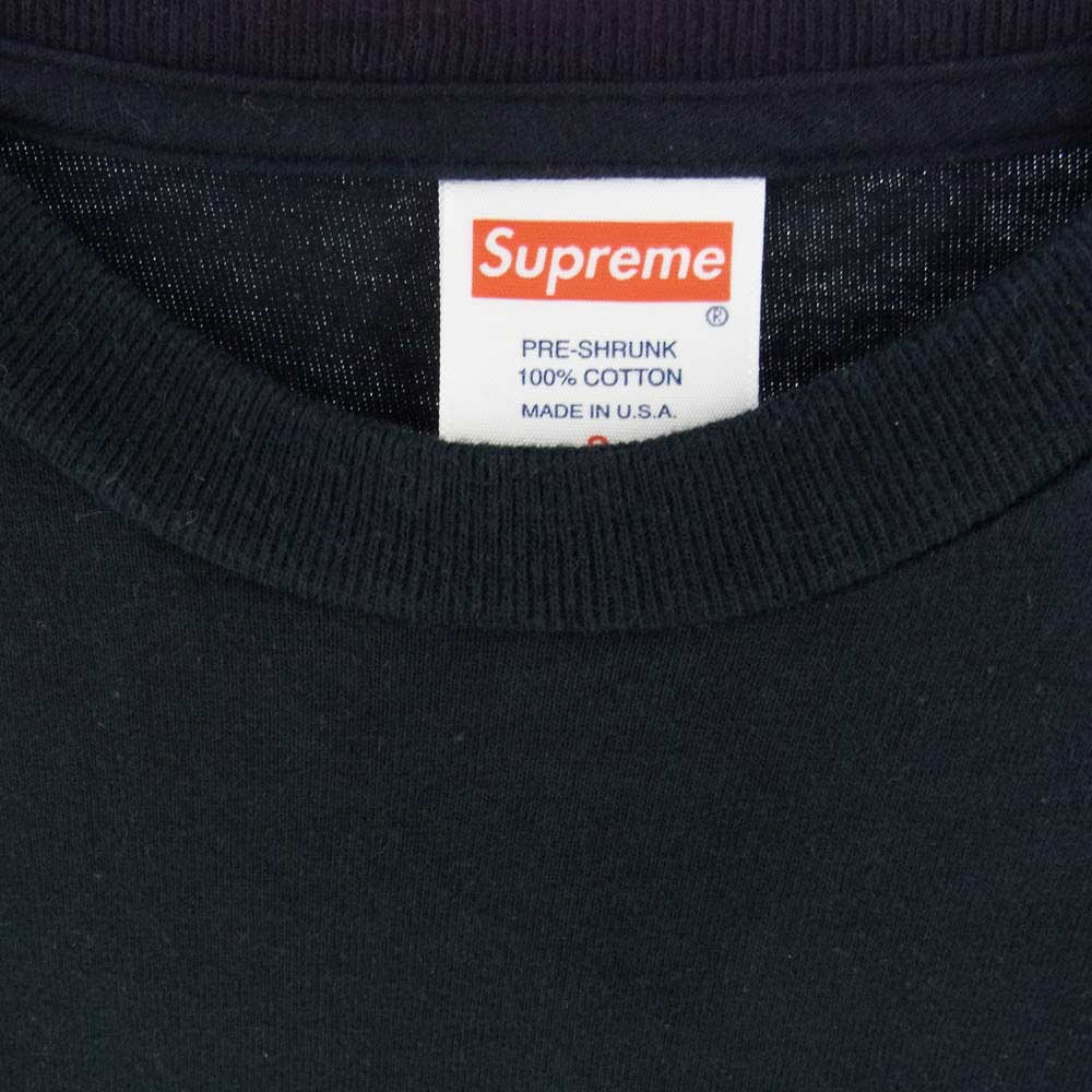 Supreme シュプリーム 18SS FTW Tee supreme fuck the world 刺繍 半袖 Tシャツ ブラック系 S【中古】