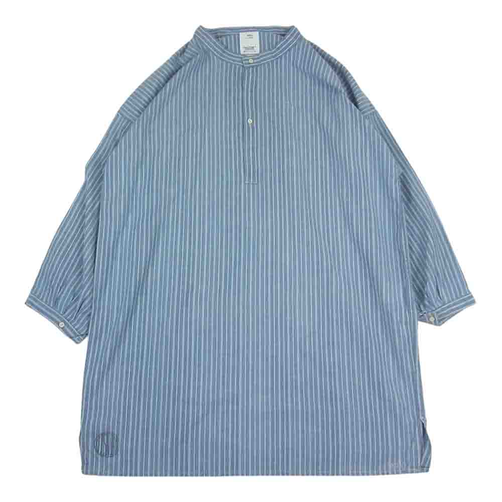 VISVIM ビズビム WMV 0322205017006 LONG SHIRT CHAMBRAY シャンブレー ロング シャツ ブルー系 00【美品】【中古】