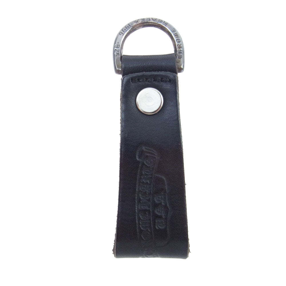 CHROME HEARTS クロムハーツ（原本無） BELT LOOP D RING Dカン クロスボール ボタン レザー ベルトループ ブラック系【中古】