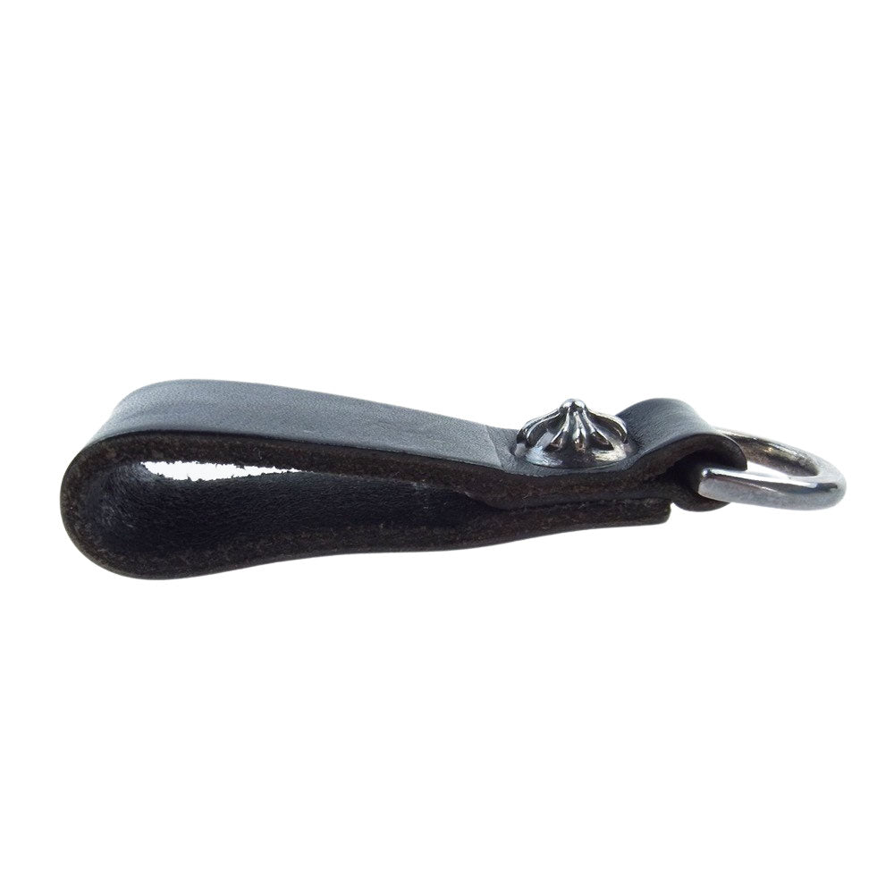 CHROME HEARTS クロムハーツ（原本無） BELT LOOP D RING Dカン クロスボール ボタン レザー ベルトループ ブラック系【中古】