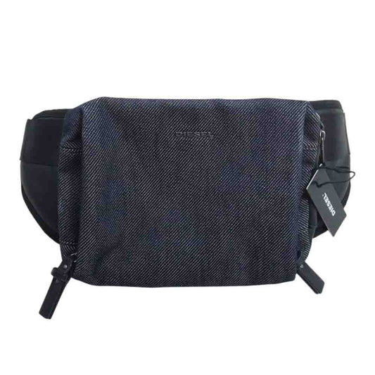 DIESEL ディーゼル ウエスト ポーチ ショルダー クロス ボディ バック ブラック系【中古】