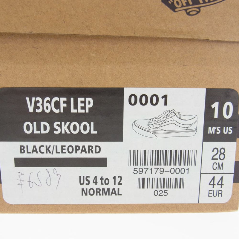 VANS バンズ V36CF LEP OLD SKOOL オールドスクール レオパード スニーカー ブラック系 ライトブラウン系 28cm【新古品】【未使用】【中古】