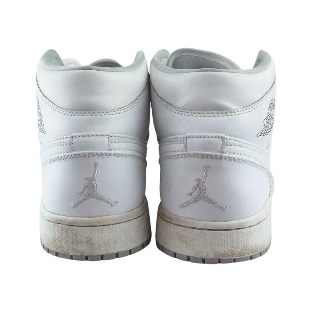 NIKE ナイキ 554724-112 AIR JORDAN 1 MID WHITE WOLF GREY　ナイキ エアジョーダン1 ミッド ホワイト ウルフ グレー スニーカー ホワイト系 28cm【中古】