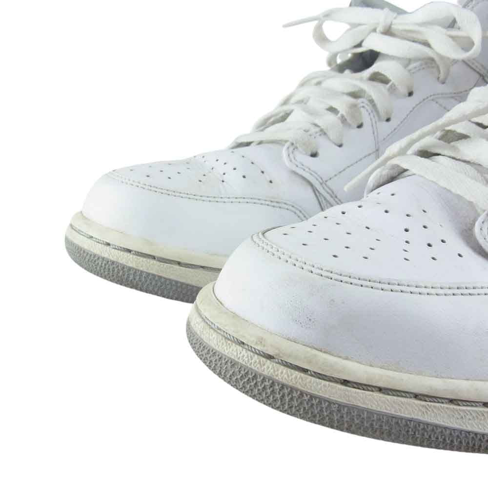 NIKE ナイキ 554724-112 AIR JORDAN 1 MID WHITE WOLF GREY　ナイキ エアジョーダン1 ミッド ホワイト ウルフ グレー スニーカー ホワイト系 28cm【中古】