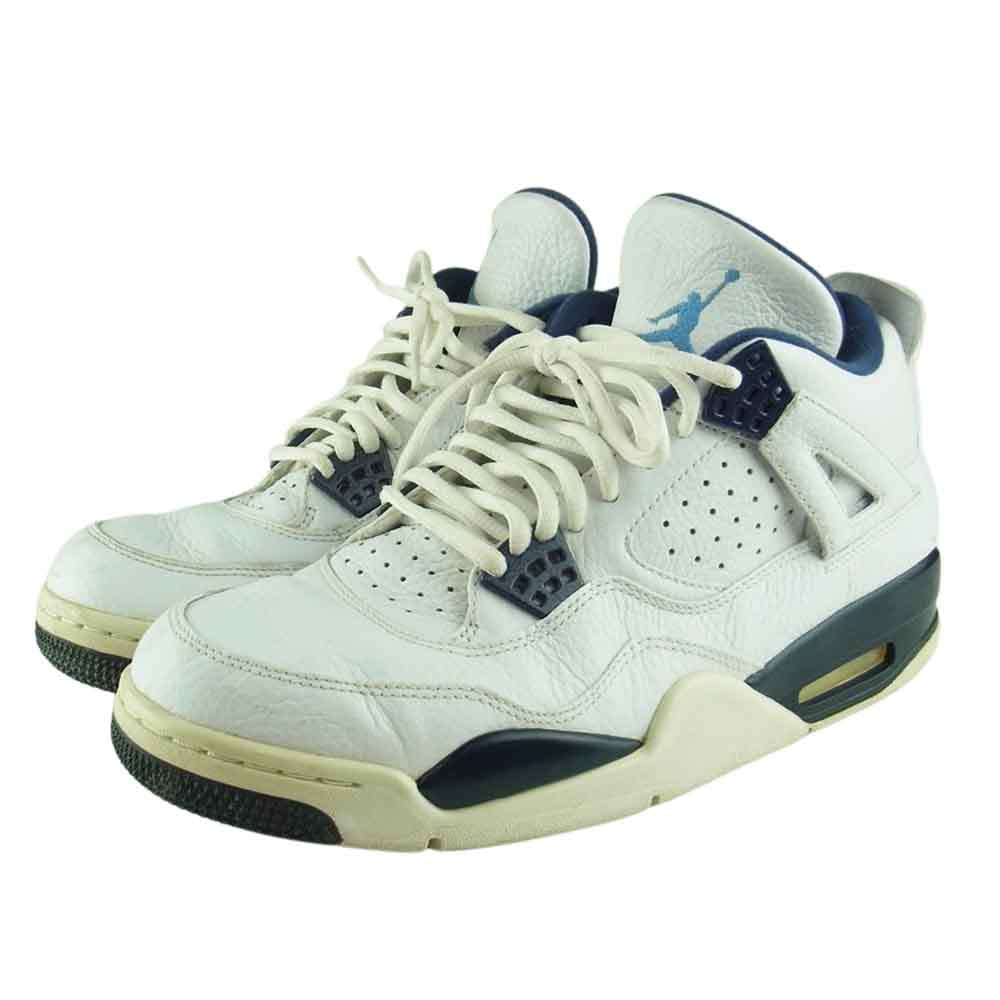 NIKE ナイキ 314254-107 AIR JORDAN 4 RETRO COLUMBIA エアジョーダン4 レトロ コロンビア スニーカー ホワイト系 28cm【中古】