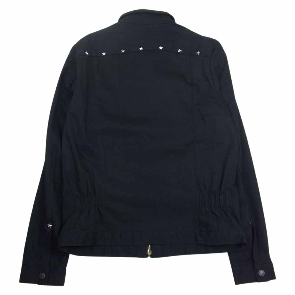 HYSTERIC GLAMOUR ヒステリックグラマー 02181AB07 KINKY JEANS スタッズ付 ジップ アップ  デニム ジャケット ブラック系 M【中古】