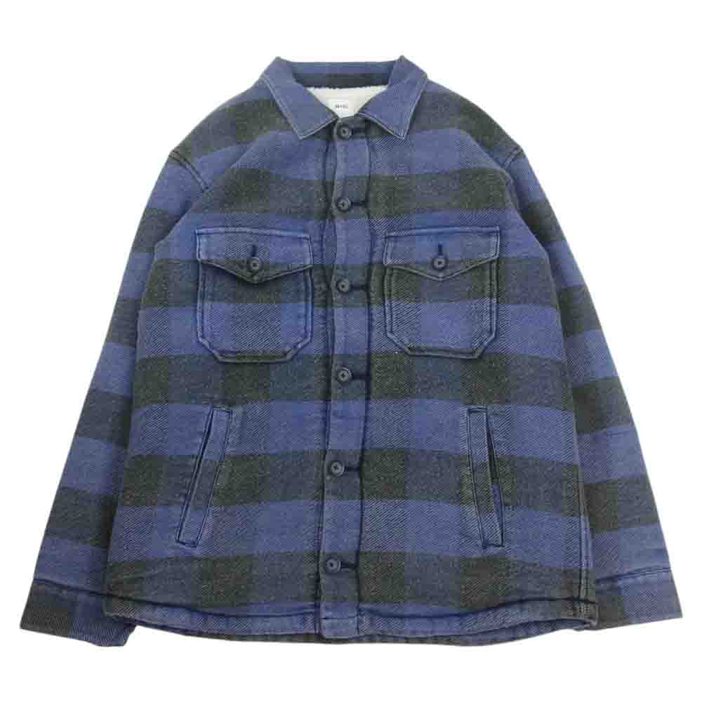 Ron Herman ロンハーマン 3020400365 Boa Buffalo Check Shirt Jacket ボア バッファロー チェック シャツ ジャケット ブラック系 ネイビー系 M【中古】