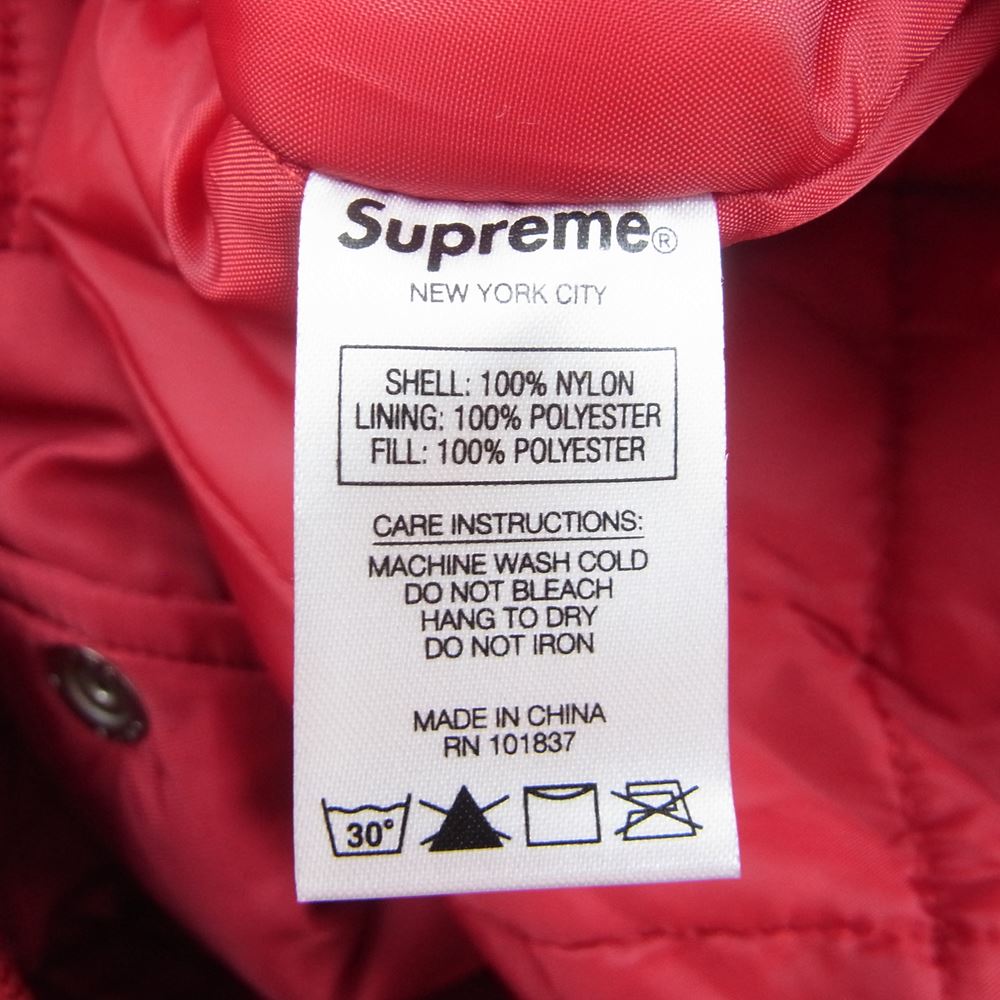 Supreme シュプリーム 20AW Contrast Script Varsity Jacket コントラスト スクリプト バーシティ ジャケット レッド系 ピンク系 M【美品】【中古】