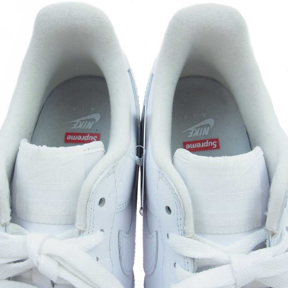 Supreme シュプリーム CU9225-100 × Nike Air Force 1 Low ナイキ エアフォース1 ロー スニーカー ホワイト系 28.5cm【極上美品】【中古】