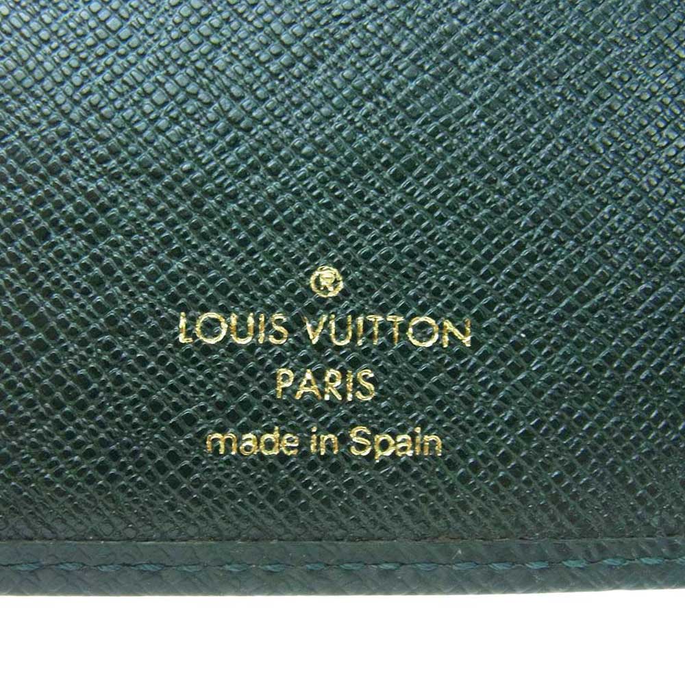 LOUIS VUITTON ルイ・ヴィトン R20405 タイガ アジェンダポッシュ レザー エピセア ダークグリーン グリーン系【中古】