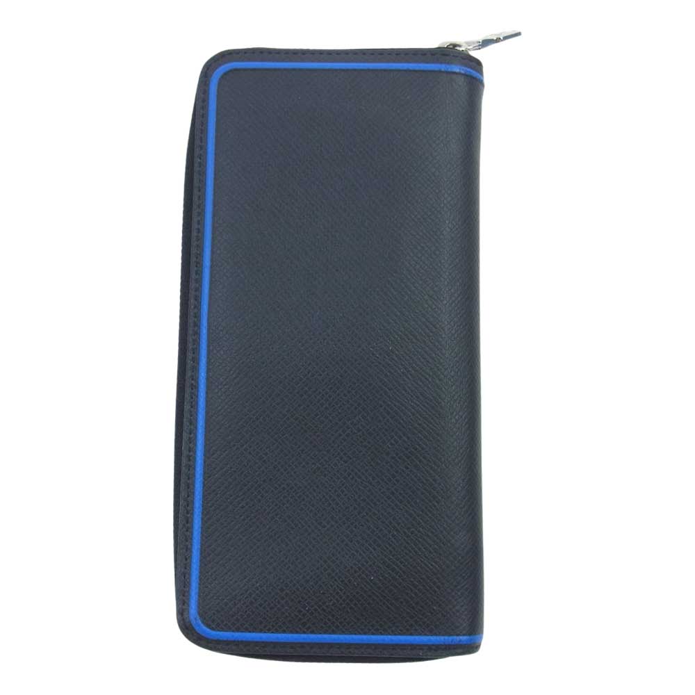 LOUIS VUITTON ルイ・ヴィトン M30070 イニシャル入り ジッピー ウォレット ヴェルティカル ブラック系 ブルー系【中古】