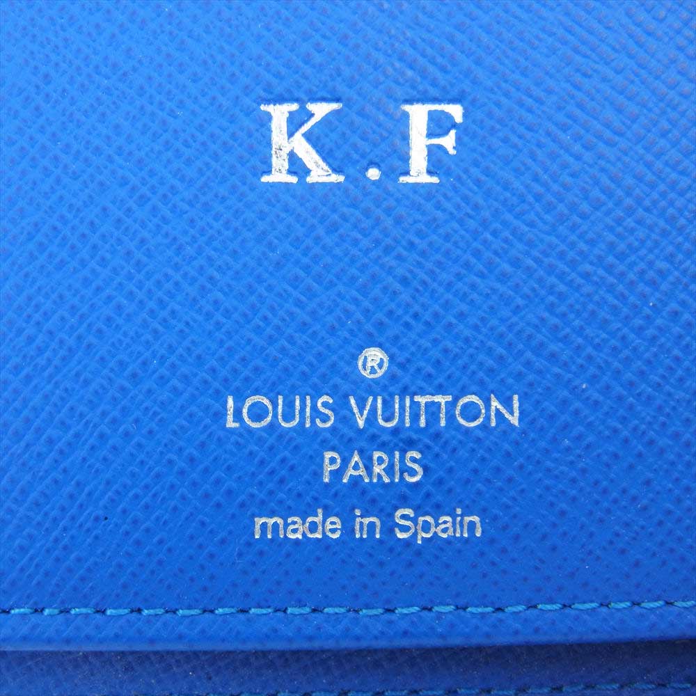 LOUIS VUITTON ルイ・ヴィトン M30070 イニシャル入り ジッピー ウォレット ヴェルティカル ブラック系 ブルー系【中古】