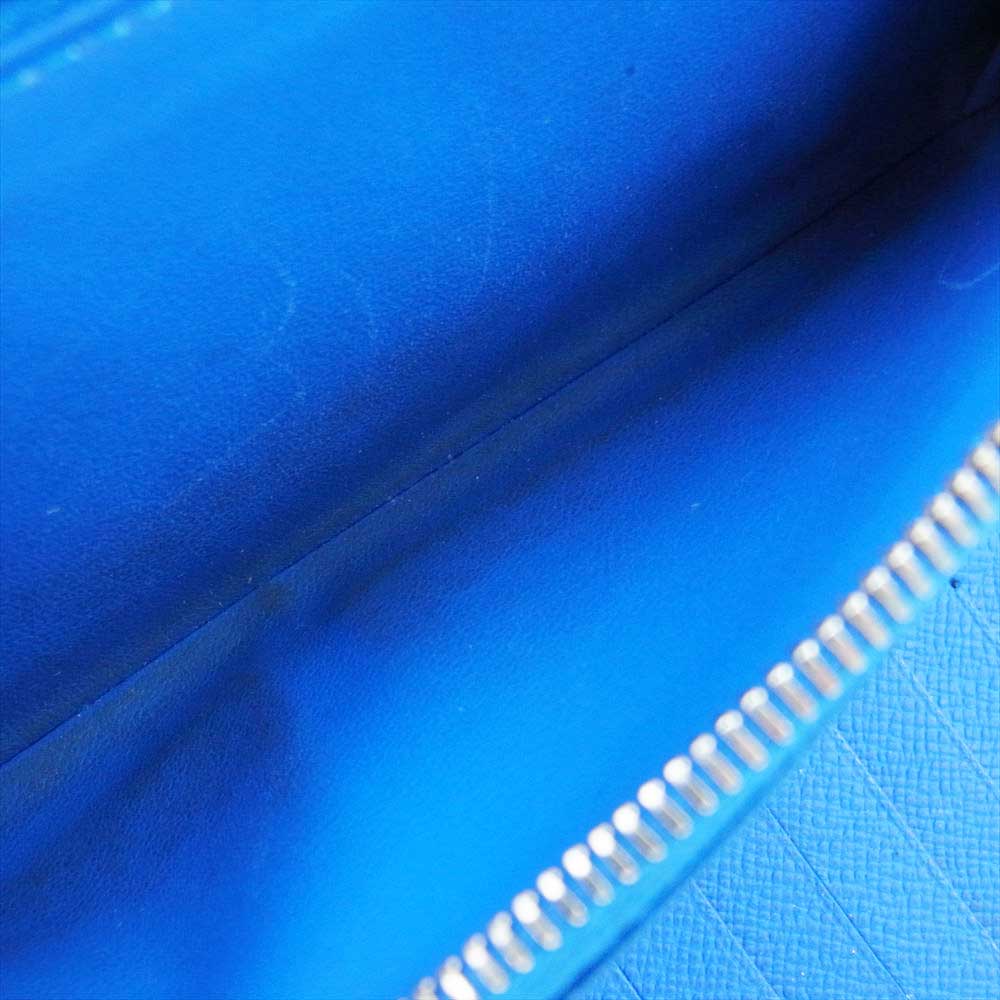 LOUIS VUITTON ルイ・ヴィトン M30070 イニシャル入り ジッピー ウォレット ヴェルティカル ブラック系 ブルー系【中古】