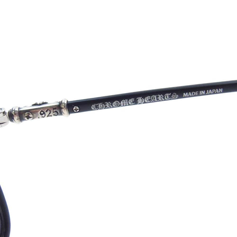 CHROME HEARTS クロムハーツ（原本無） アイウェアケース付属 FUN HATCH-A  マット フレーム CHプラス 眼鏡 メガネ クロス サングラス ブラック系【中古】