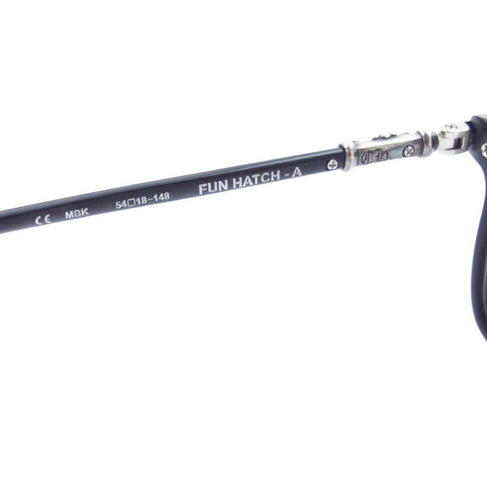 CHROME HEARTS クロムハーツ（原本無） アイウェアケース付属 FUN HATCH-A  マット フレーム CHプラス 眼鏡 メガネ クロス サングラス ブラック系【中古】