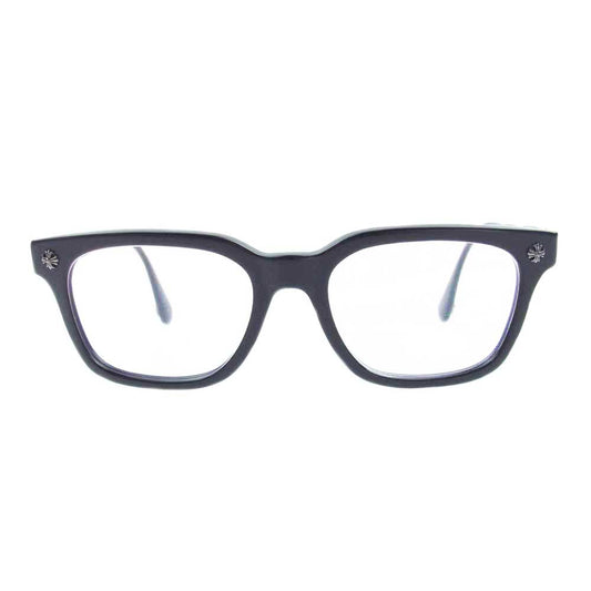 CHROME HEARTS クロムハーツ（原本無） アイウェアケース付属 COX UCKER マット フレーム CHプラス クロス 眼鏡 メガネ サングラス ブラック系【中古】