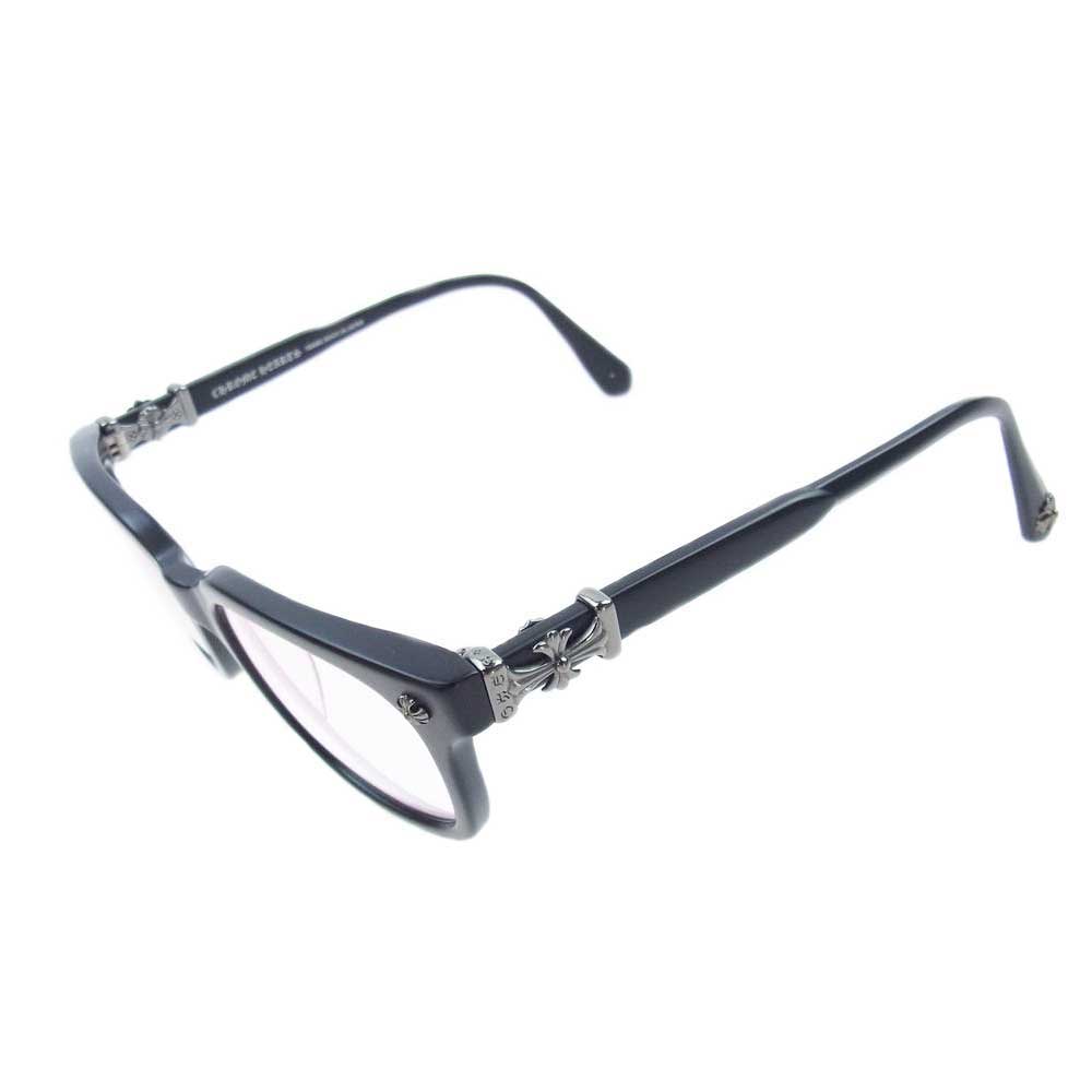 CHROME HEARTS クロムハーツ（原本無） アイウェアケース付属 COX UCKER マット フレーム CHプラス クロス 眼鏡 メガネ サングラス ブラック系【中古】