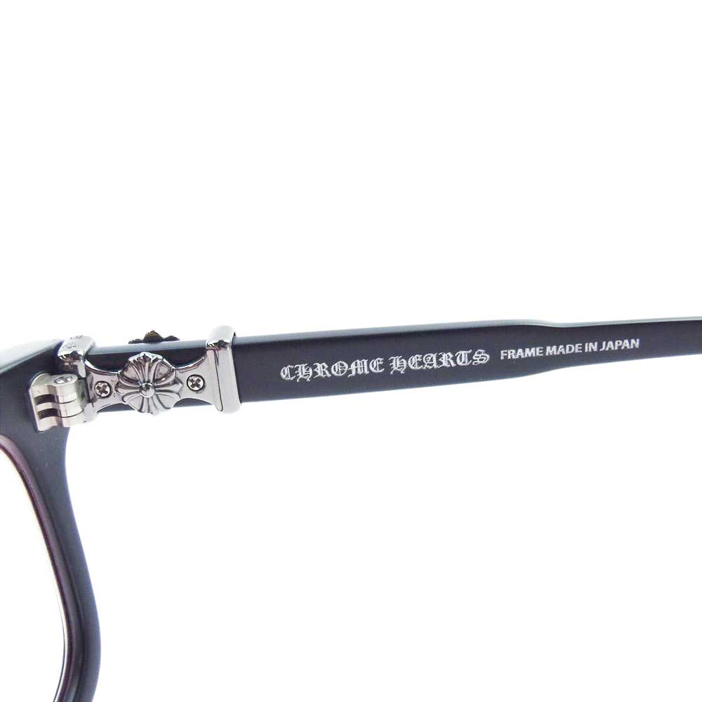CHROME HEARTS クロムハーツ（原本無） アイウェアケース付属 COX UCKER マット フレーム CHプラス クロス 眼鏡 メガネ サングラス ブラック系【中古】