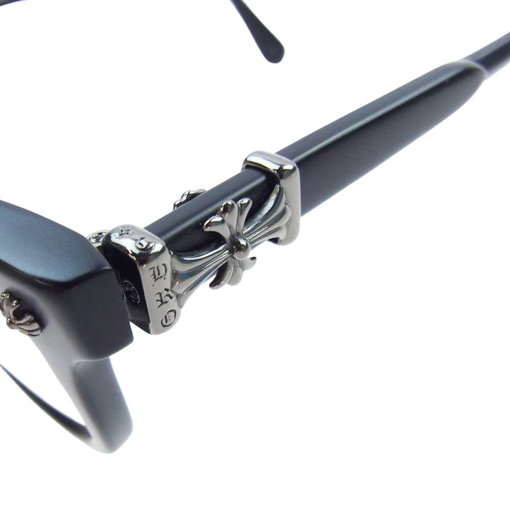 CHROME HEARTS クロムハーツ（原本無） アイウェアケース付属 COX UCKER マット フレーム CHプラス クロス 眼鏡 メガネ サングラス ブラック系【中古】