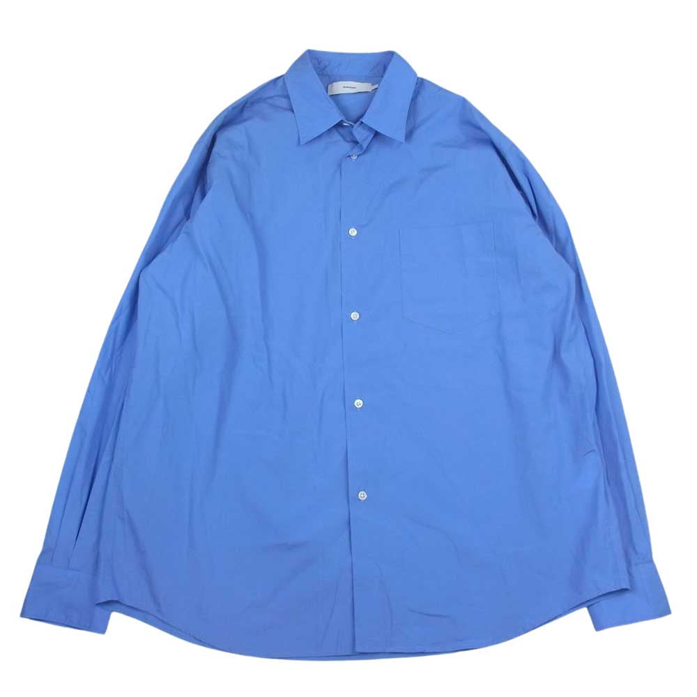 GRAPHPAPER グラフペーパー 23SS GM231-50079B Broad Regular Collar Shirt ブロード レギュラー  カラー 長袖 シャツ ブルー系 2【美品】【中古】