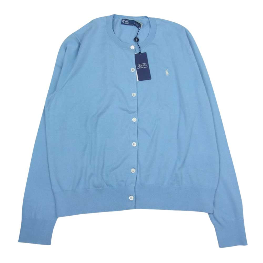 POLO RALPH LAUREN ポロ・ラルフローレン コットン ブレンド カーディガン ブルー系 XL【極上美品】【中古】