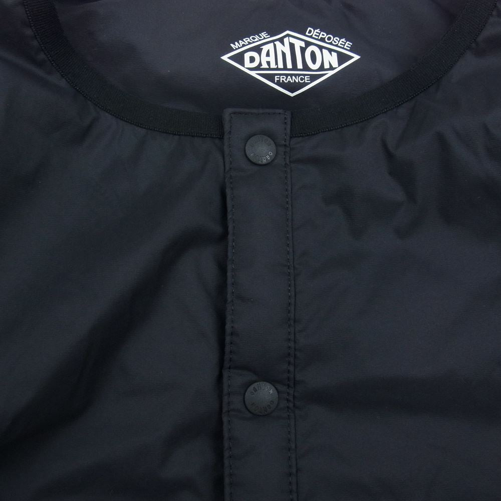 Danton ダントン KW32-114-01 ノーカラー 中綿 インサレーション ジャケット ブラック系 M【美品】【中古】