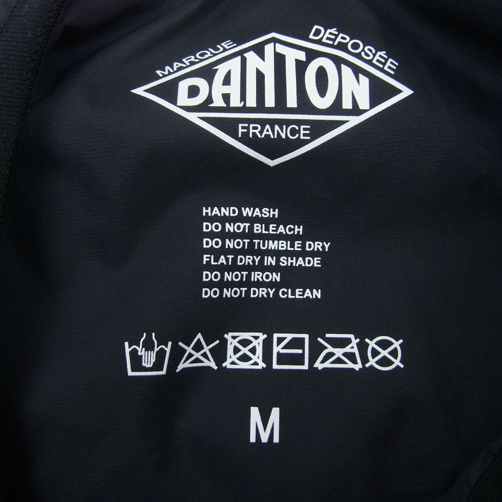 Danton ダントン KW32-114-01 ノーカラー 中綿 インサレーション ジャケット ブラック系 M【美品】【中古】