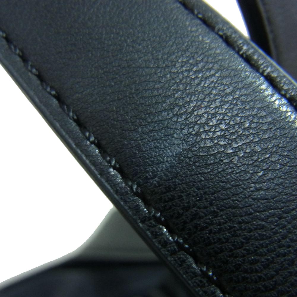 DIESEL ディーゼル レザー 巾着 トート バッグ ブラック系【中古】