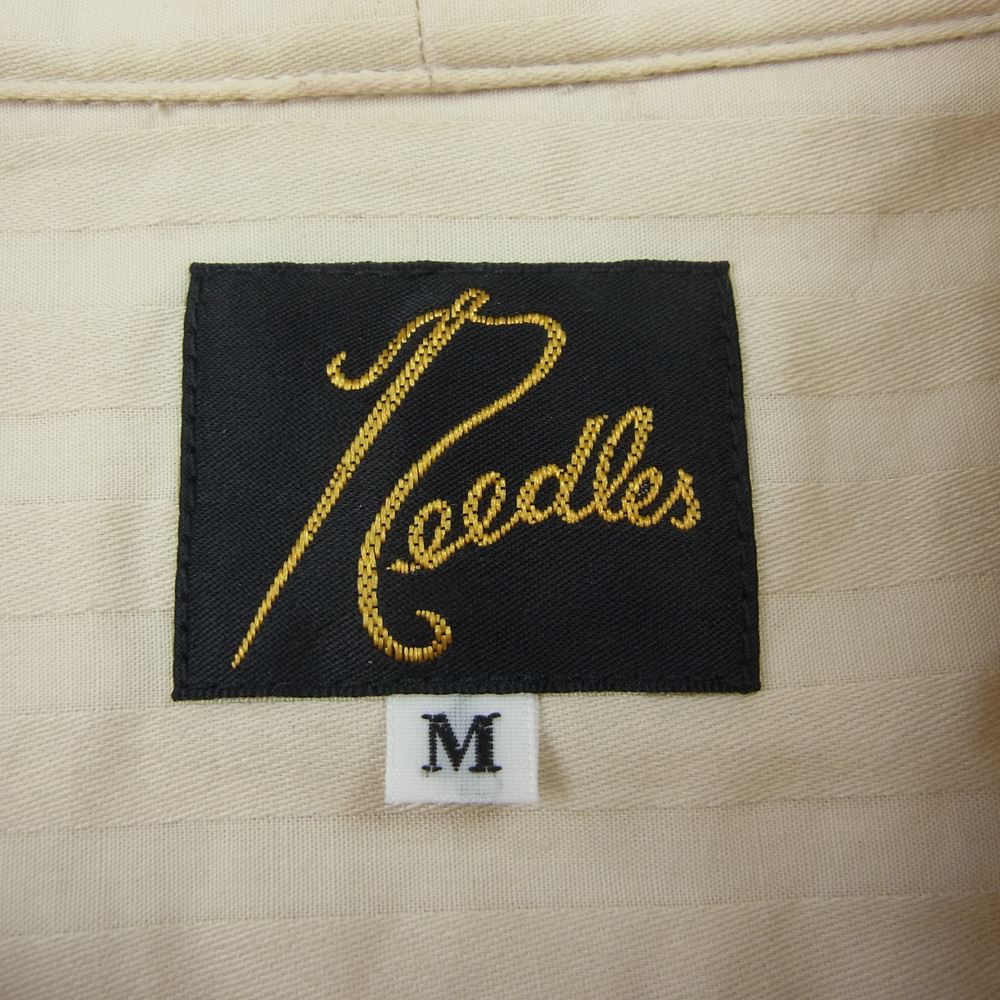 Needles ニードルス HM207 MEN Ascot Collar EDW Shirt オーバーサイズ ボウタイ 長袖 シャツ ブラウス ベージュ系 M【中古】