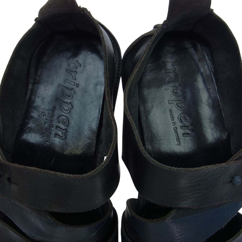 trippen トリッペン レザー ストラップ サンダル ブラック系【中古】