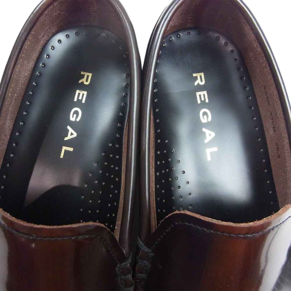 REGAL リーガル コブラヴァンプ レザー ドレスシューズ ローファー ブラウン系 25.5cm【美品】【中古】