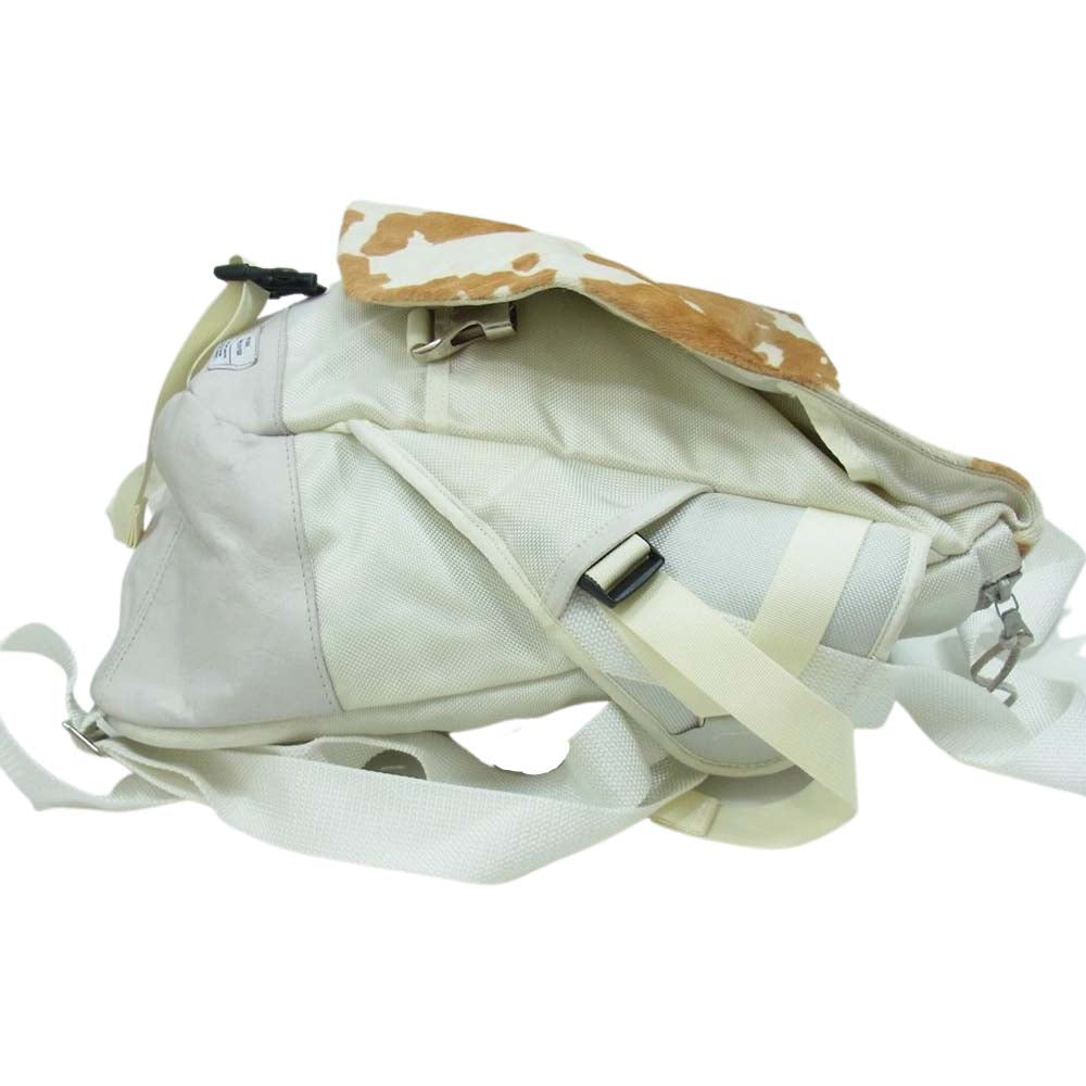 VISVIM ビズビム 07AW × UNDERCOVER アンダーカバー ハラコレザー メッセンジャー ショルダー バッグ オフホワイト系【中古】