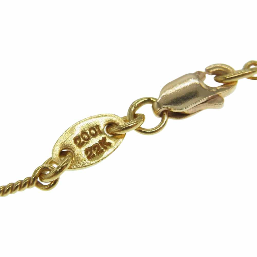 CHROME HEARTS クロムハーツ（原本有） 22K NECKCHAIN T16 16inch ツイストチェーン ネックレス 16インチ ゴールド系【中古】