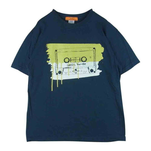 GAVIAL ガヴィル GVL-GG-46 S/S TEE CASSETTE 半袖 Tシャツ コットン 中国製 ネイビー系 L【中古】