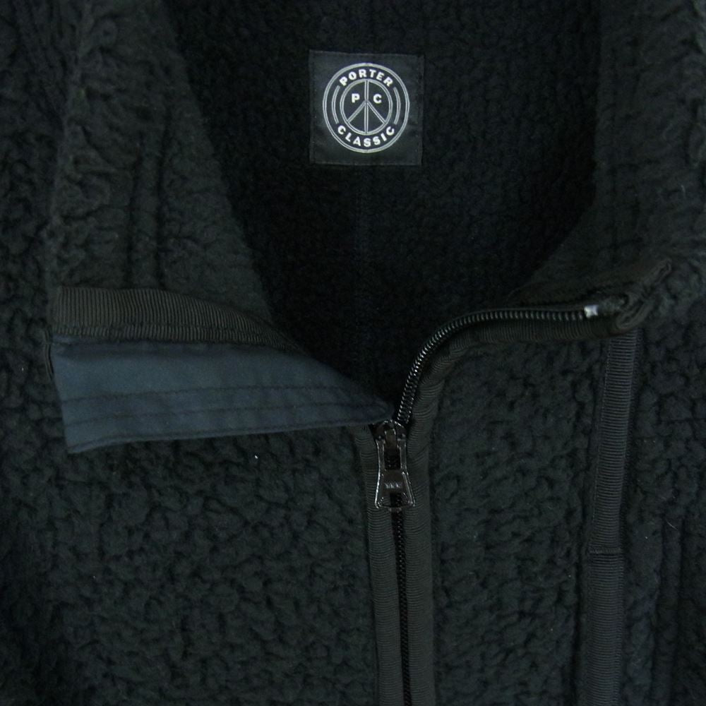 PORTER CLASSIC ポータークラシック 21AW FLEECE SHIRT JACKET フリース シャツ ジャケット ブラック系 3【中古】