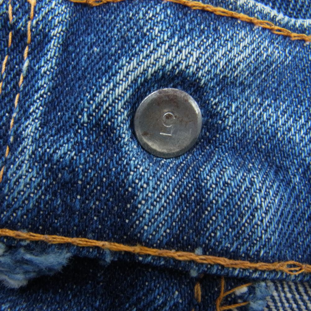 Levi's リーバイス 505 0217 ボタン裏5 BIGE 片面タブ 42TALON ジップ インディゴブルー系 W28L28【中古】