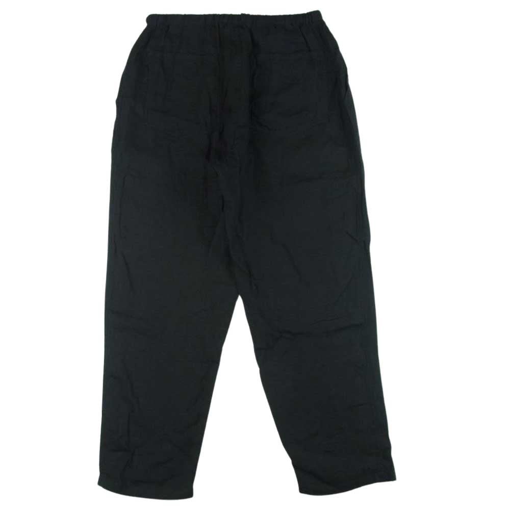 COMOLI コモリ 23SS X01-03023 リネン Wクロス ドロースト リング パンツ 日本製 ブラック系 2【極上美品】【中古】