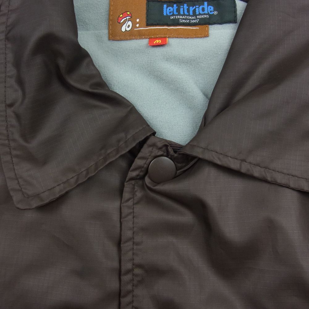 LET IT RIDE レットイットライド ナイロン コーチ ジャケット ブラウン系 M【中古】