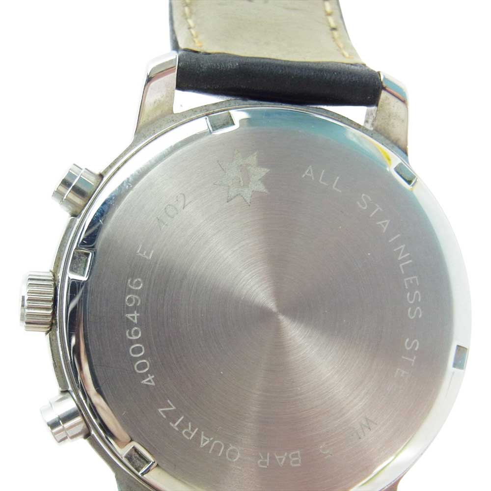JUNGHANS ユンハンス CHRINOGRAPH クロノグラフ クォーツ 時計 WR5BAR レザーベルト ブラック系【中古】