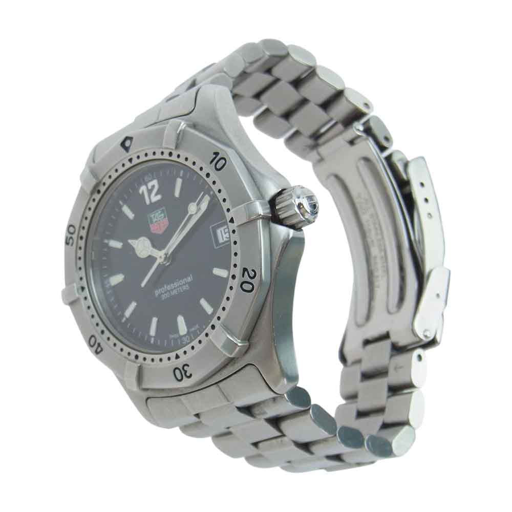TAG HEUER タグホイヤー  WK1110-0 2000シリーズ 200m プロフェッショナル クオーツ カレンダー 黒文字盤 シルバー シルバー系【中古】