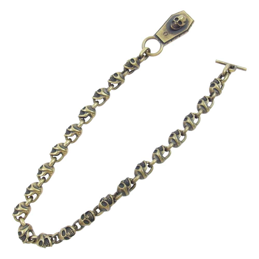 GOLD KID 真鍮 スカル ウォレットチェーン ゴールド系【中古】