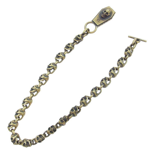 GOLD KID 真鍮 スカル ウォレットチェーン ゴールド系【中古】