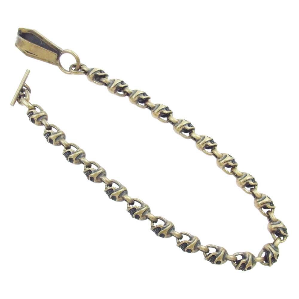GOLD KID 真鍮 スカル ウォレットチェーン ゴールド系【中古