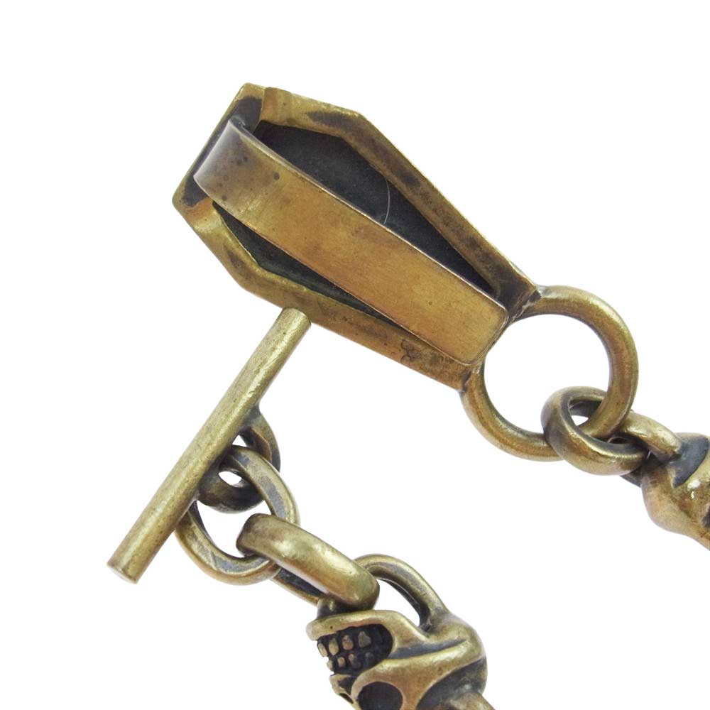GOLD KID 真鍮 スカル ウォレットチェーン ゴールド系【中古】