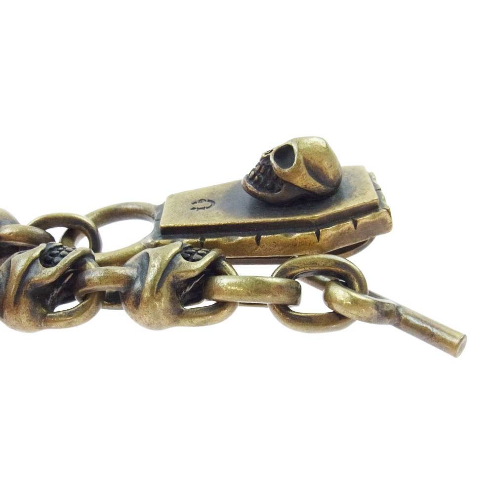 GOLD KID 真鍮 スカル ウォレットチェーン ゴールド系【中古