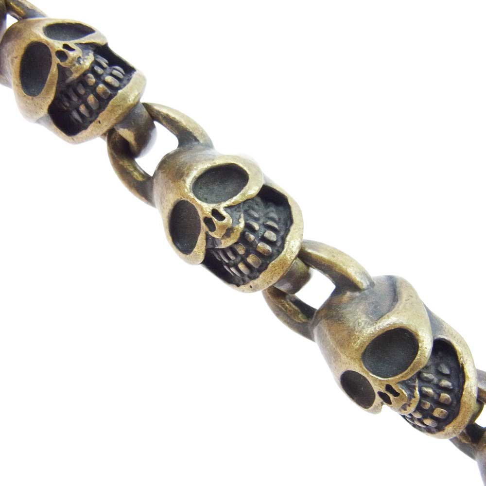 GOLD KID 真鍮 スカル ウォレットチェーン ゴールド系【中古