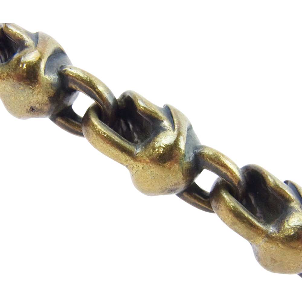 GOLD KID 真鍮 スカル ウォレットチェーン ゴールド系【中古