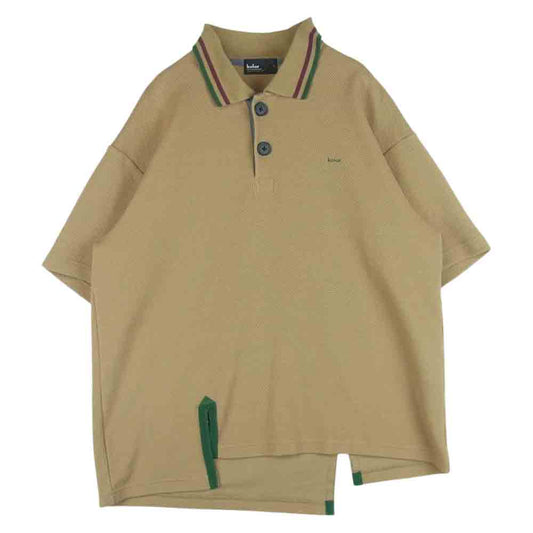 kolor カラー 20SS 20SCM-T03202 ビッグカノコ POLO 半袖 ポロ シャツ 日本製 ライトブラウン系 1【中古】