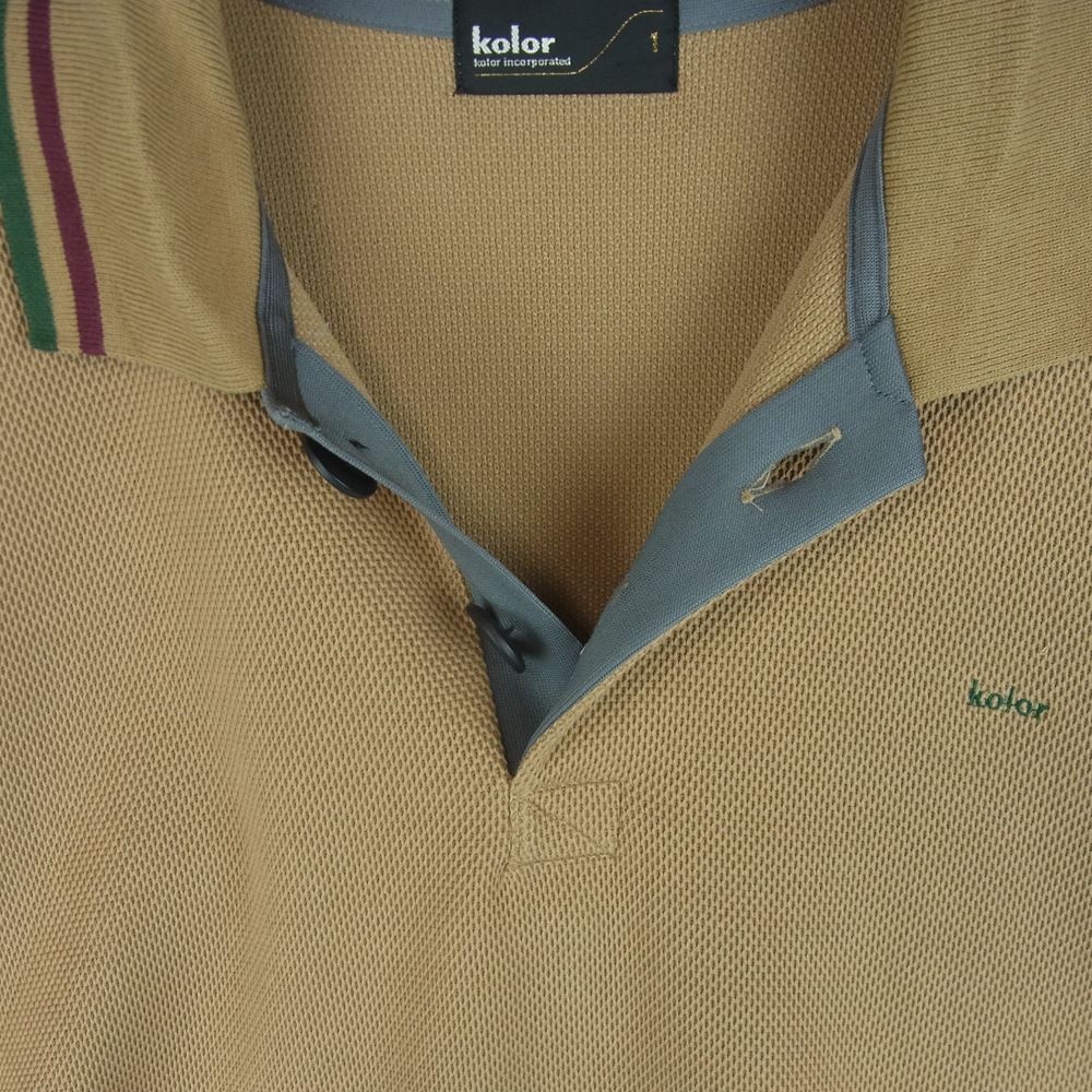 kolor カラー 20SS 20SCM-T03202 ビッグカノコ POLO 半袖 ポロ シャツ