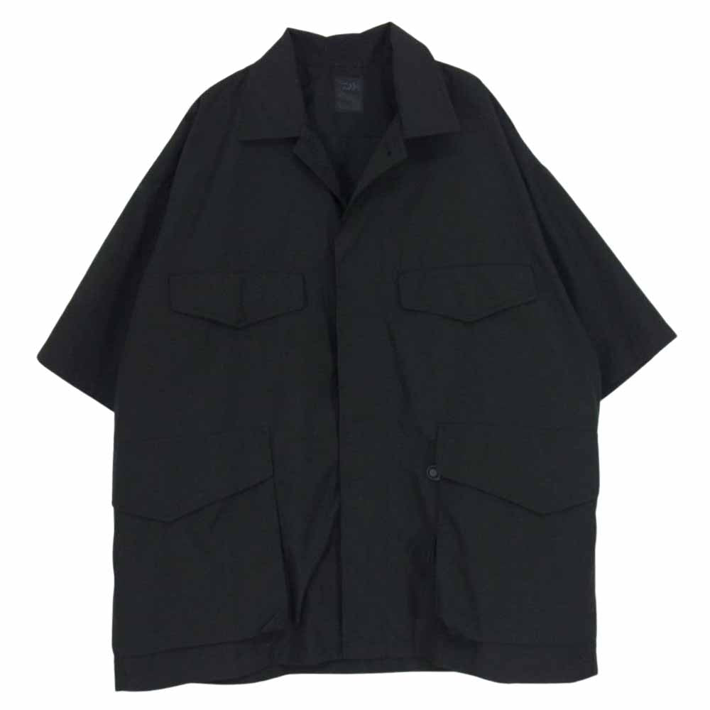 ダイワピア39 BE-85221S TECH FRENCH MIL FIELD SHIRTS S/S テック フレンチ ミル フィールド 半袖 シャツ ブラック系 M【中古】
